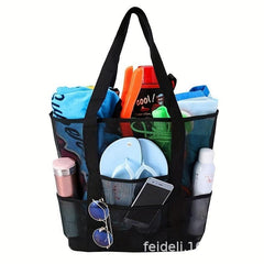 Large Capacity Mesh Beach Bag for Travel & Swimming
