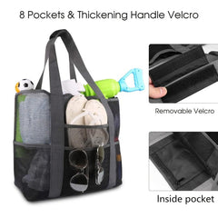 Large Capacity Mesh Beach Bag for Travel & Swimming
