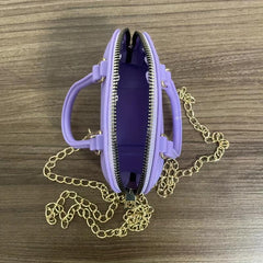 Solid Shell Bag Zipper Chain Bag Women's Satchel