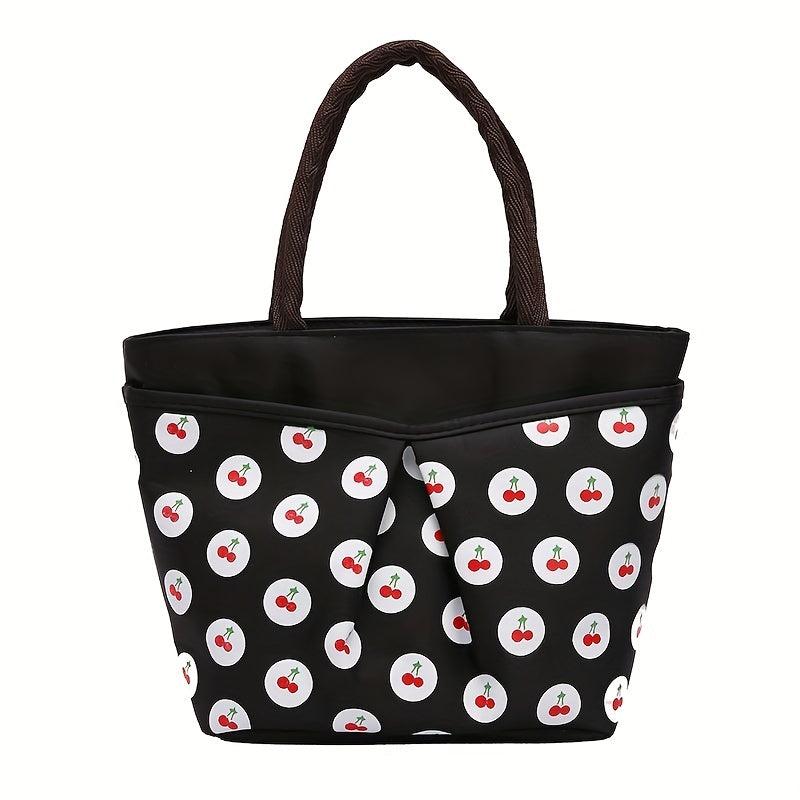 Cartoon Cherry Pattern Shoulder Bag for Women