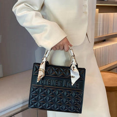 Quilted Crossbody Satchel Bag PU Leather Classic Shoulder Bag