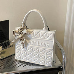Quilted Crossbody Satchel Bag PU Leather Classic Shoulder Bag