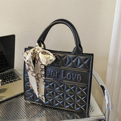 Quilted Crossbody Satchel Bag PU Leather Classic Shoulder Bag