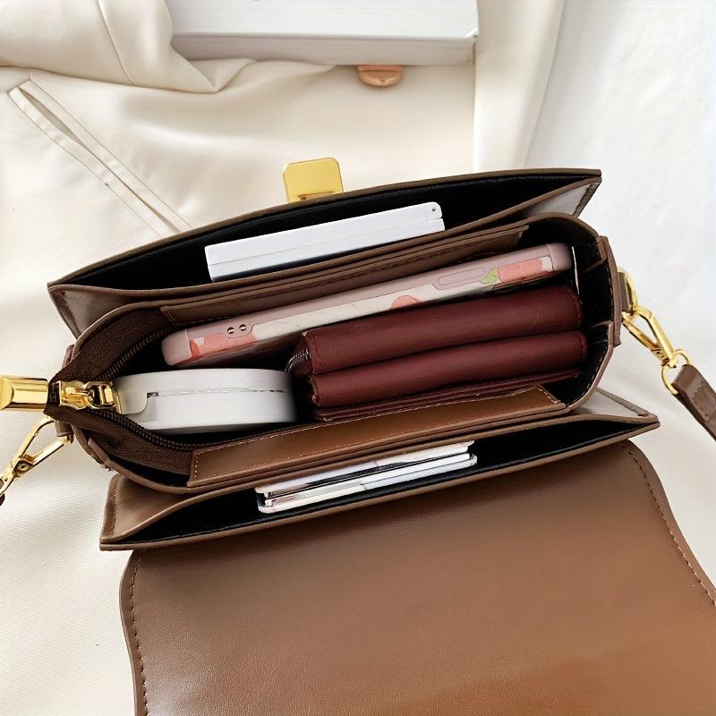 Small Faux Leather Shoulder Bag Women's Crossbody Purse