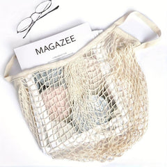 2PCS Net String Shopping Bag Reusable Mesh Tote Storage Pouch Portable