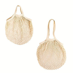 2PCS Net String Shopping Bag Reusable Mesh Tote Storage Pouch Portable