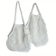 2PCS Net String Shopping Bag Reusable Mesh Tote Storage Pouch Portable