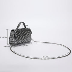 Punk Skull Embossed Handbag Goth Chain Crossbody Bag