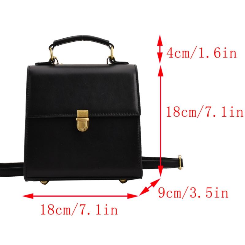 Retro Style Mini Flap Backpack Purse Top Handle School Bag