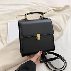 Retro Style Mini Flap Backpack Purse Top Handle School Bag