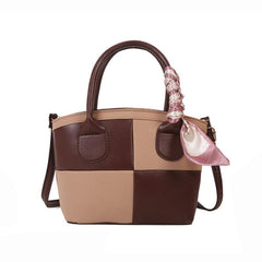 Colorblock Handbag Small Shoulder Bag For Women PU Leather Crossbody Bag