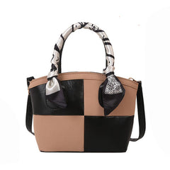 Colorblock Handbag Small Shoulder Bag For Women PU Leather Crossbody Bag