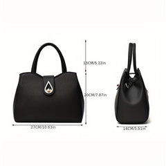 Stylish Zipper Shoulder Bag with Tassel Pendant