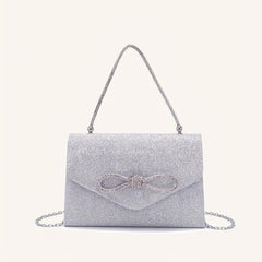 Rhinestone Evening Bag With Bow Formal Purse & Handbag