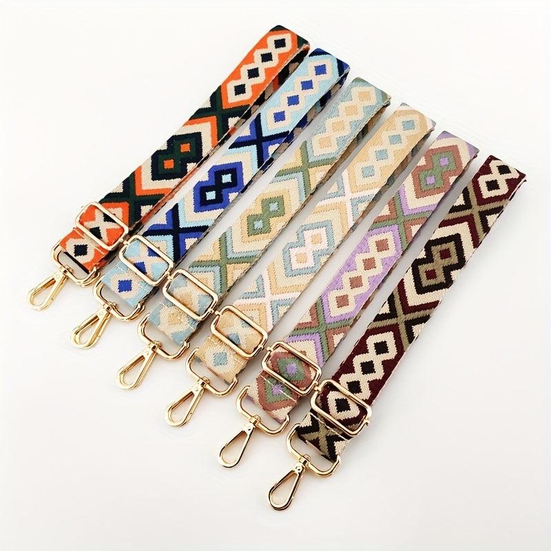 Adjustable Ethnic Style Shoulder Bag Strap Embroidery Wide Strap Portable