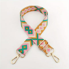 Adjustable Ethnic Style Shoulder Bag Strap Embroidery Wide Strap Portable