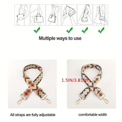 Adjustable Ethnic Style Shoulder Bag Strap Embroidery Wide Strap Portable