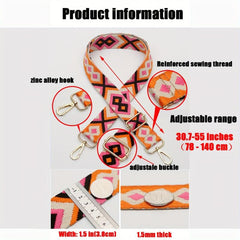 Adjustable Ethnic Style Shoulder Bag Strap Embroidery Wide Strap Portable