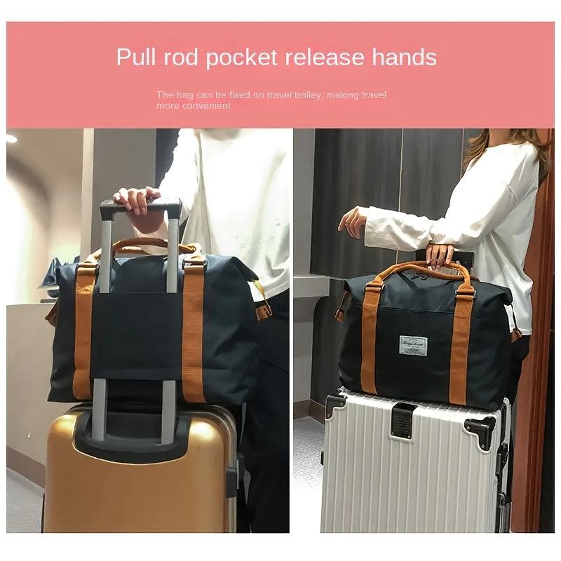 Colorblock Travel Storage Bag Portable Sports Shoulder Bag