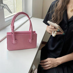 Minimalist Square Satchel Bag Mini Handbag For Shopping
