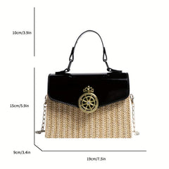 Mini Straw Woven Handheld Crossbody Bag