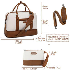 Large Capacity Travel Weekender Bag Top Handle Luggage Bag With Clutch Purse