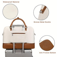Large Capacity Travel Weekender Bag Top Handle Luggage Bag With Clutch Purse
