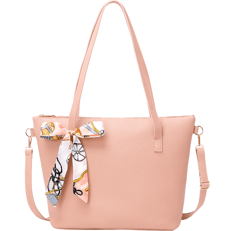 Scarf Decor Tote Bag Large Capacity Crossbody Bag