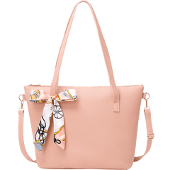 Scarf Decor Tote Bag Large Capacity Crossbody Bag