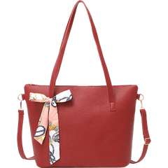 Scarf Decor Tote Bag Large Capacity Crossbody Bag