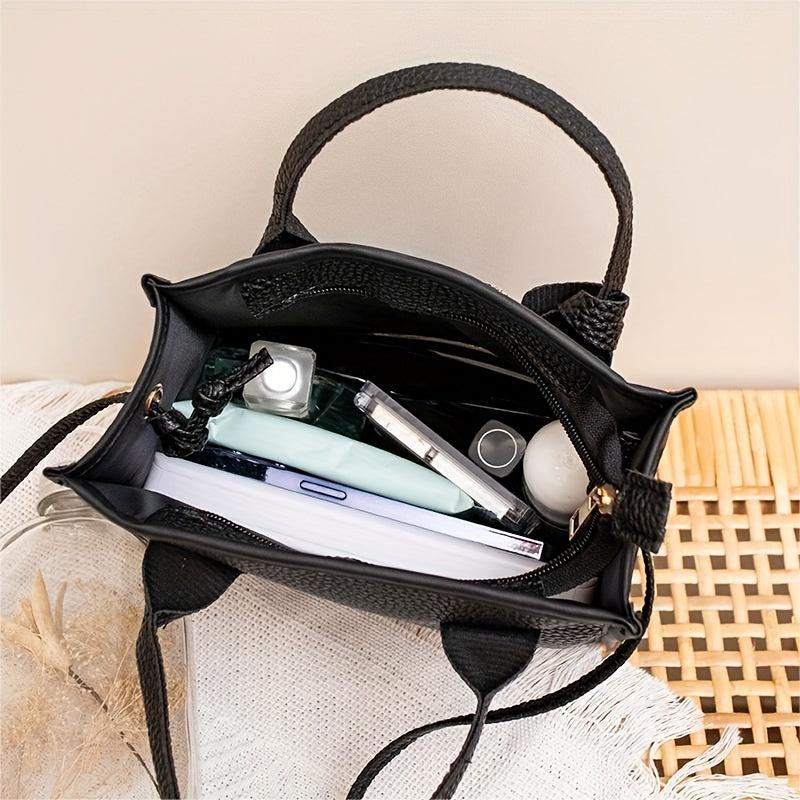 Classic Square Shoulder Bag Minimalist Satchel Women's Handbag