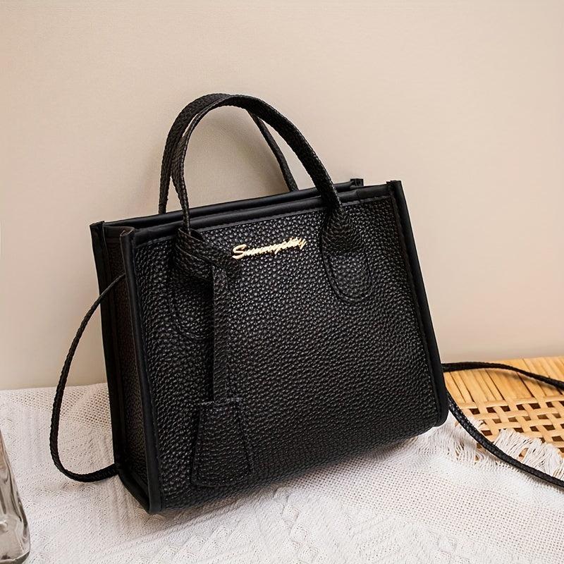 Classic Square Shoulder Bag Minimalist Satchel Women's Handbag