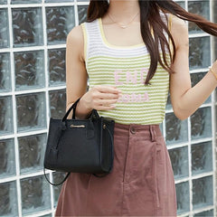 Classic Square Shoulder Bag Minimalist Satchel Women's Handbag