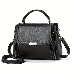 Classic Crossbody Bag PU Leather Textured Shoulder Bag