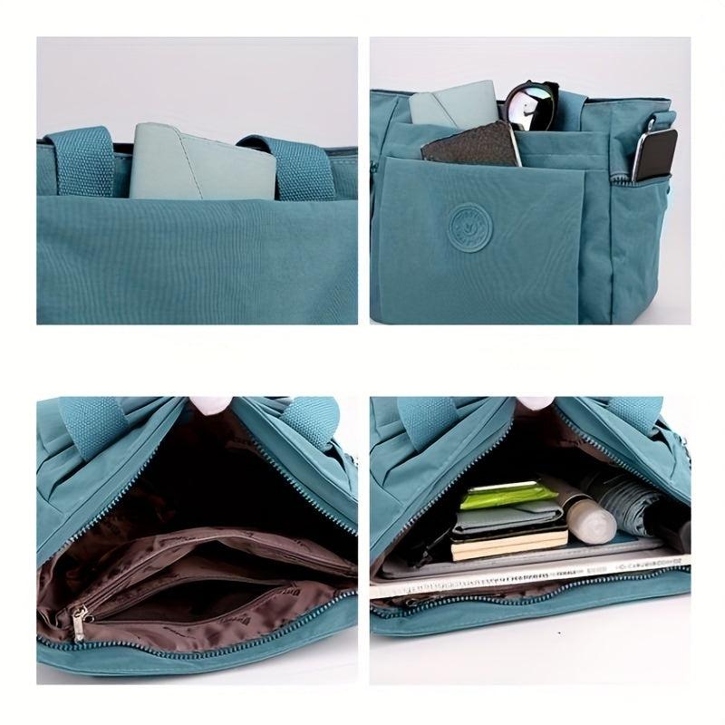 Large Capacity Crossbody Tote Bag Nylon Lightweight Messenger Bag