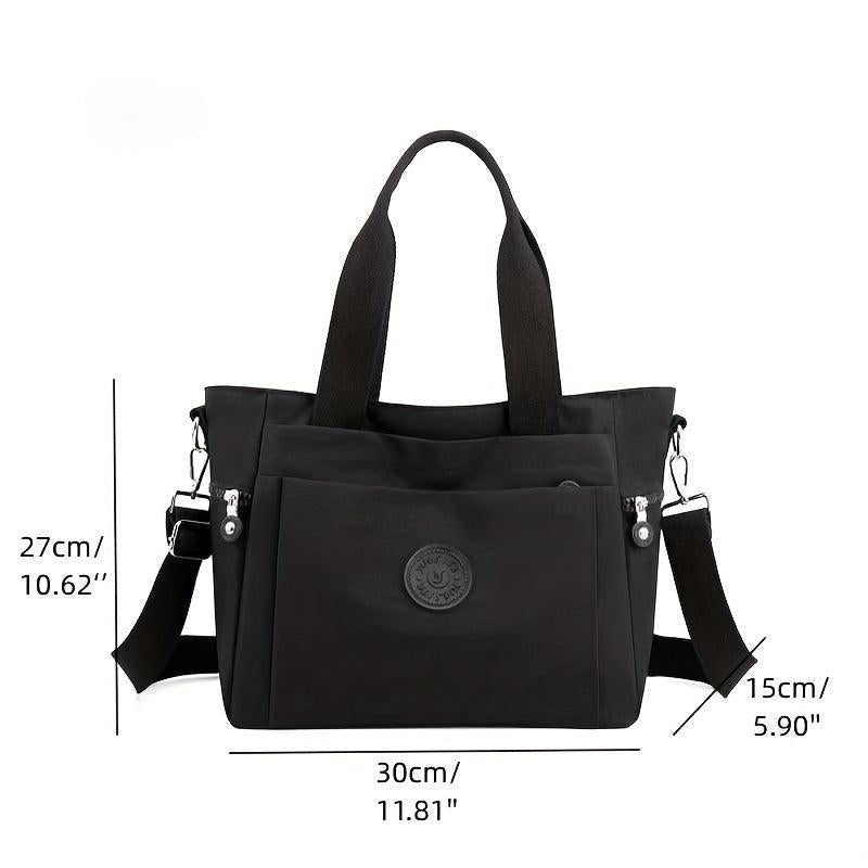 Large Capacity Crossbody Tote Bag Nylon Lightweight Messenger Bag