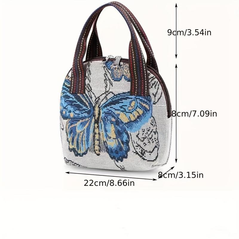 Animal Print Ethnic Style Top Handle Tote Bag