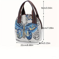 Animal Print Ethnic Style Top Handle Tote Bag
