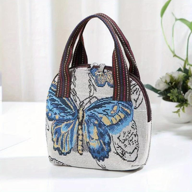 Animal Print Ethnic Style Top Handle Tote Bag