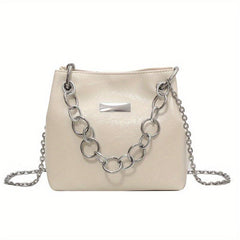 Women's Chain Crossbody Bag Street Handbag Bucket Shoulder Purse