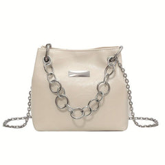 Women's Chain Crossbody Bag Street Handbag Bucket Shoulder Purse