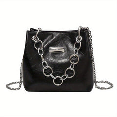 Women's Chain Crossbody Bag Street Handbag Bucket Shoulder Purse