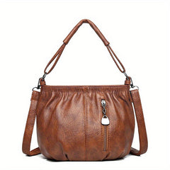 Vintage PU Leather Crossbody Bag Retro Shoulder Bag