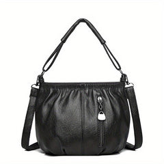 Vintage PU Leather Crossbody Bag Retro Shoulder Bag