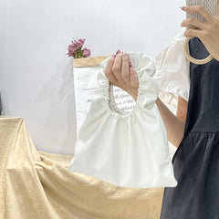 Ruched Mini Handbag Clutch Bag for Women