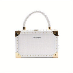 Crocodile Embossed Square Satchel Bag Stylish Shoulder Chain Bag