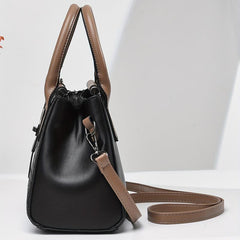 Crocodile Embossed Shoulder Bag with Pom Pom Decor