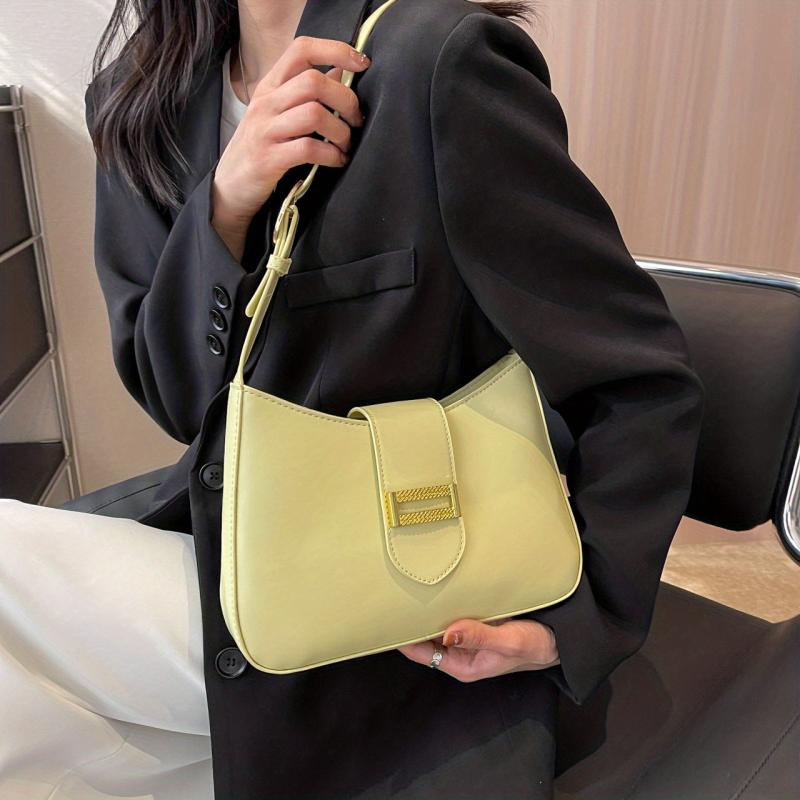 Minimalist Shoulder Bag Faux Leather Handbag
