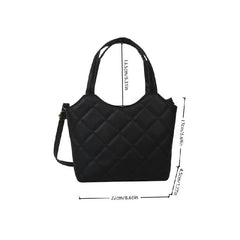 Fashionable Argyle Pattern Shoulder Bag Solid Quilted Satchel Bag