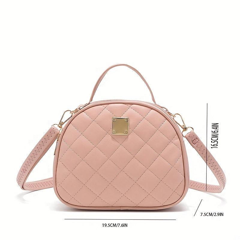 Argyle Quilted Shoulder Bag Crossbody Handbag